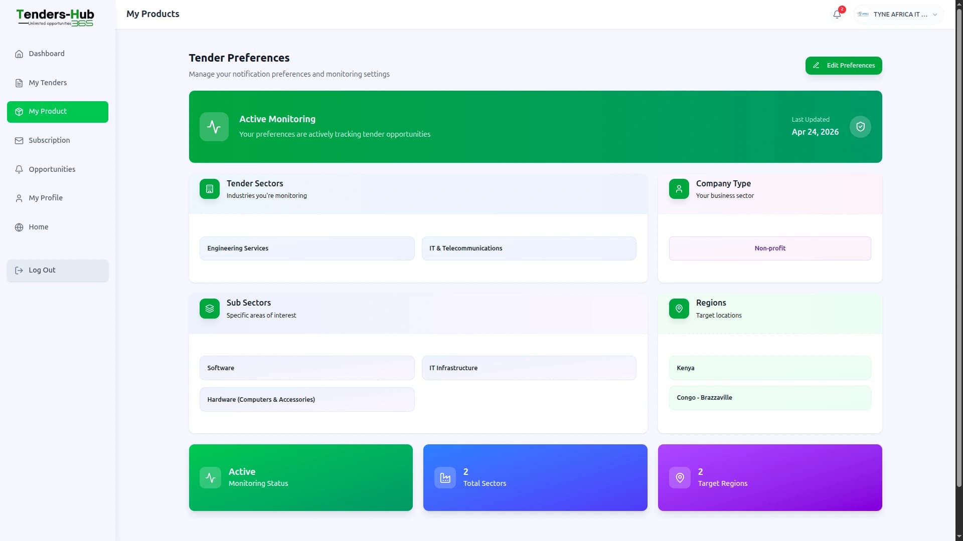 TendersHub Africa screenshot 2